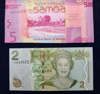 Oceania Lotto 8 banconote FDS UNC come descriz.