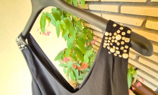 Vestito S.Oliver con brillantini e piume