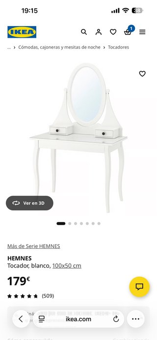 Tocador IKEA HEMNES blanco en muy buen estado