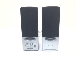 Altavoces Rainbow PC Negros y Plateados