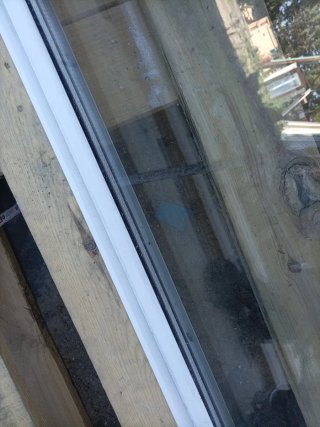 Ventana corredera de aluminio blanca