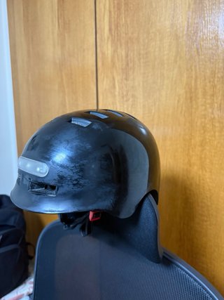 Casco luz trasera y delantera HOMOLOGADO.