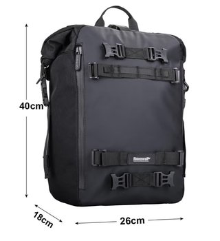 Mochila Trasera Moto 20L Negra