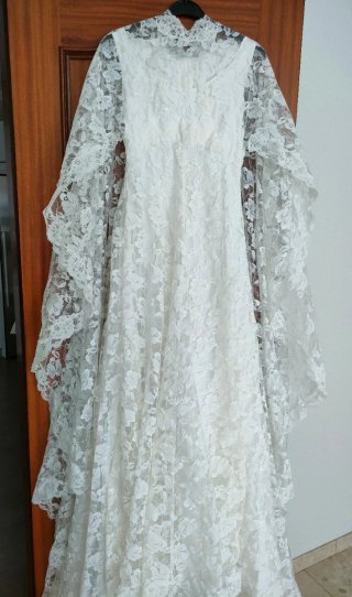Vestido Novia Vintage Encaje 1978