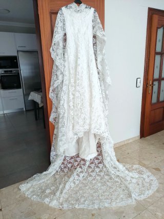 Vestido Novia Vintage Encaje 1978