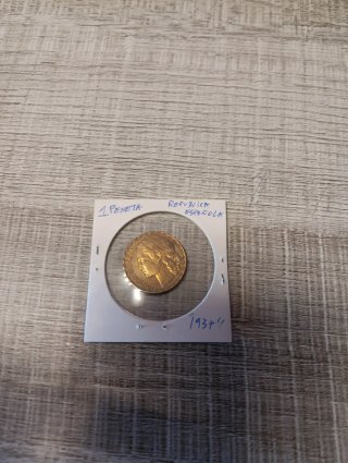 Moneda 1 Peseta República Española 1937