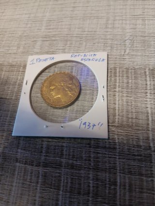 Moneda 1 Peseta República Española 1937