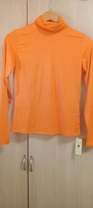 Camiseta cuello alto manga larga mujer