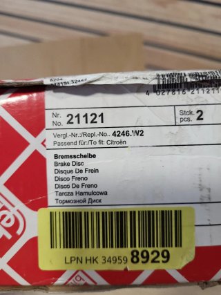 2 Discos de Freno para Citroen