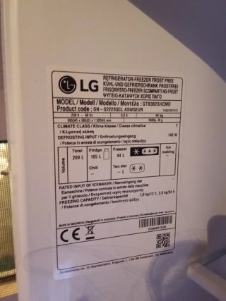 Nevera LG casi nueva en Sóller