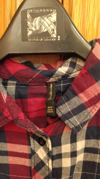 Camisa cuadros Stradivarius talla M