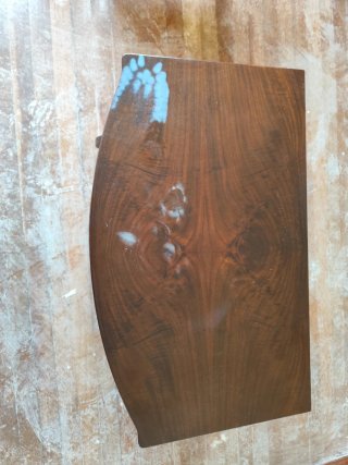 Mueble bar consola vintage cajón curvo