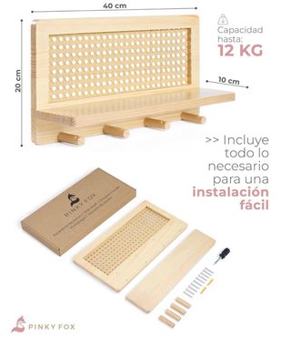 Perchero Ratan y Madera Nuevo