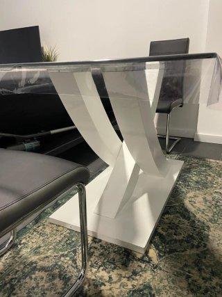 Mesa cristal 160x90