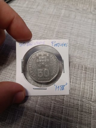 Moneda 50 Escudos Portugal 1988 Coleccionismo