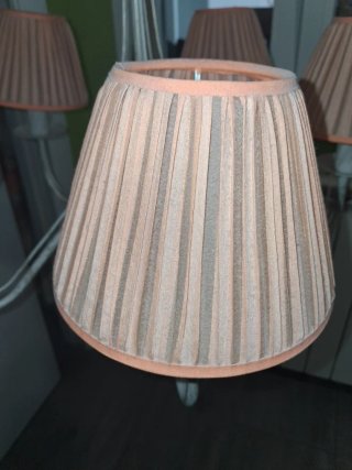 Lámpara colgante 5 tulipas rosa y blanco