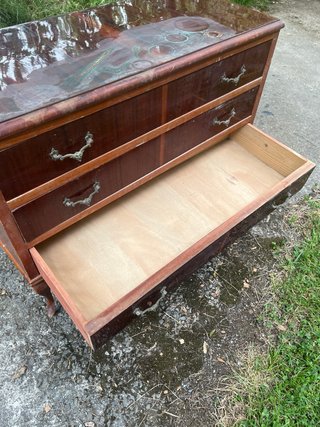 Mueble tocador antiguo de madera