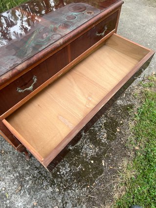 Mueble tocador antiguo de madera