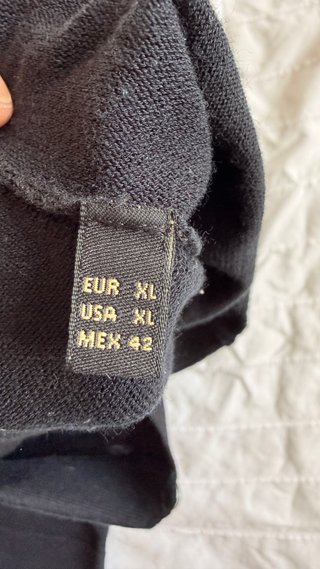 Polo Massimo Dutti de punto azul marino - Talla XL