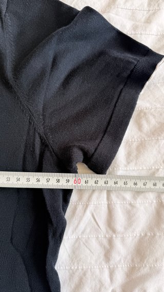Polo Massimo Dutti de punto azul marino - Talla XL
