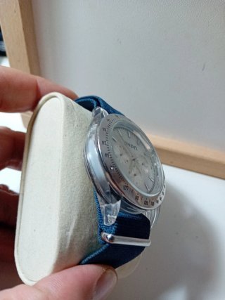 Orologio cronografo EVEN blu e argento