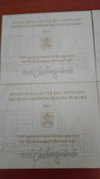 Folder 2€ commemorativo Vaticano 2025 Michelangelo