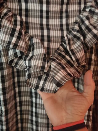 Vestido cuadros manga larga volantes
