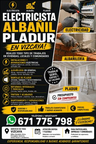 Trabajo albañil electricista pladur