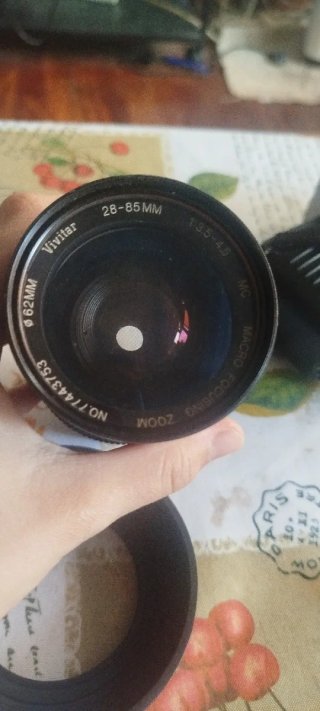 Canon T70 + Vivitar 28-85 Macro + Funda