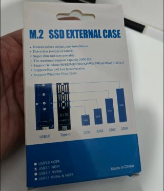 Lotto 5 custodie case SSD M.2 m2