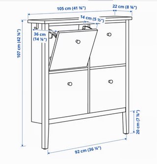 Zapatero Ikea Blanco 4 Puertas
