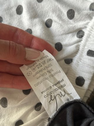 Pigiama estivo donna grigio e bianco