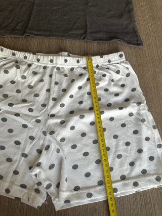 Pigiama estivo donna grigio e bianco
