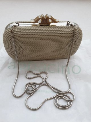 Cartera de fiesta/ceremonia color crudo