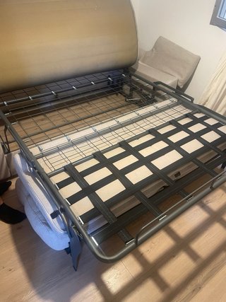 Sofá Cama Beige fibra de carbono