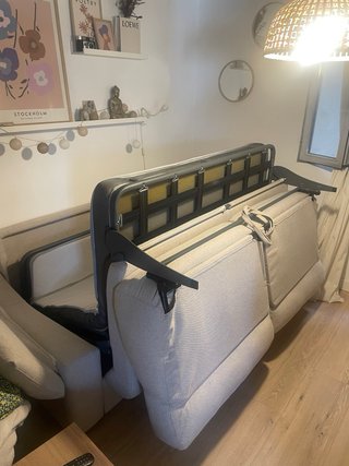 Sofá Cama Beige fibra de carbono