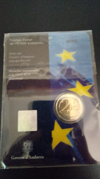 Folder 2 euro commemorativo Andorra 2022 10 anni