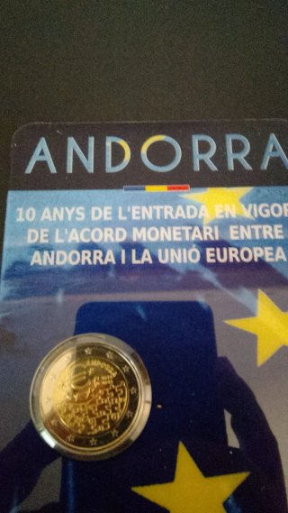 Folder 2 euro commemorativo Andorra 2022 10 anni