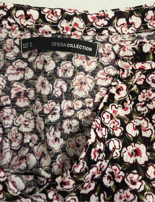 Vestido largo estampado flores. Talla XL