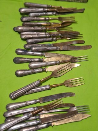 Antigüedades: Juego Cubiertos