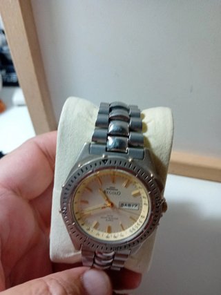 Orologio Regolo Uomo Acciaio Dorato Argento