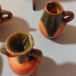 Figuras miniatura barro cocido cerámica y Talavera