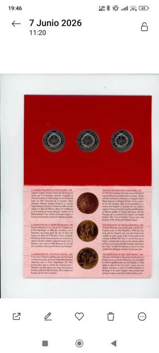 Set Monedas Francia 2000 Años de historia III/III