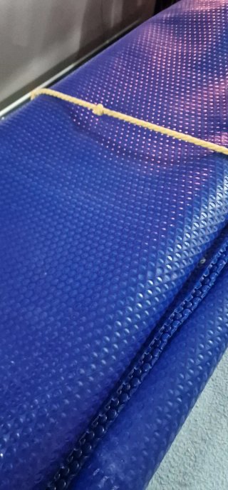 Lona para piscina de burbujas azul