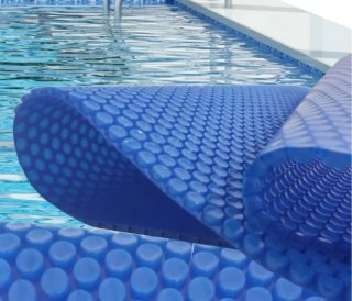 Lona para piscina de burbujas azul
