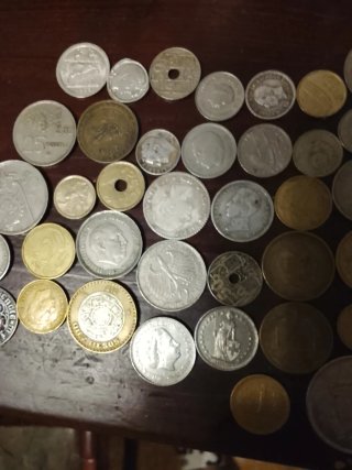 Lote de monedas antiguas negociable el precio