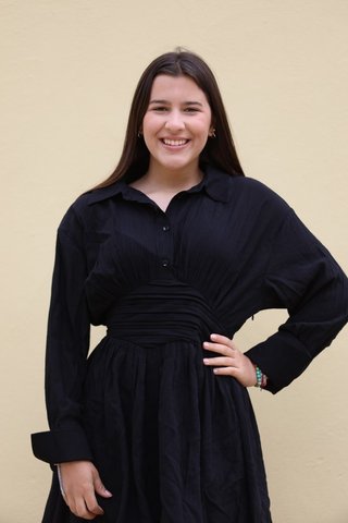 Vestido Camisero Mini Fruncido.Tallas: S-M-L