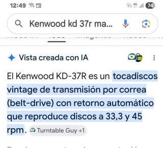 Tocadiscos Kenwood Negro