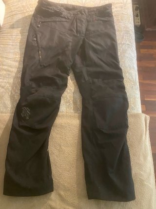 Cordura Moto Chaqueta y Pantalón Negro, Botas