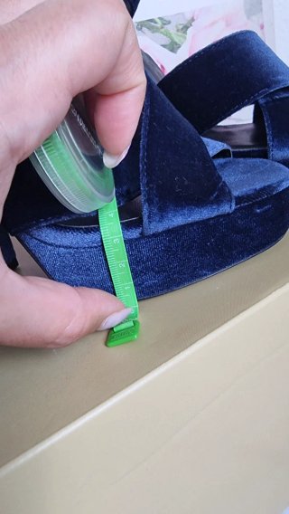 Sandalias terciopelo azul plataforma talla 36